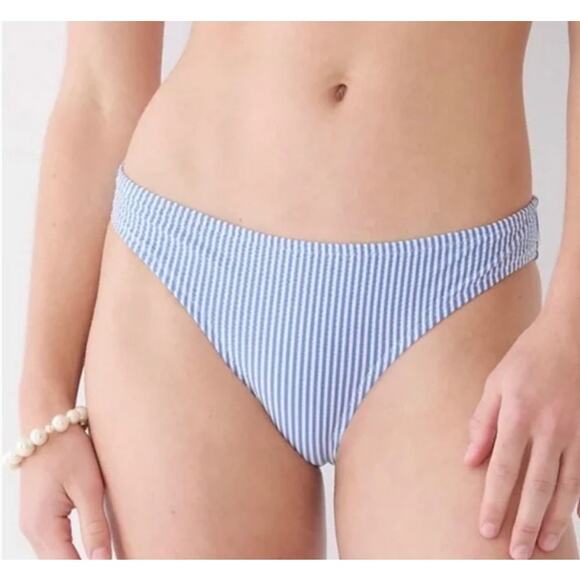 J Crew Hipster Bikini Bottom Seersucker Stripes Women's XXL Swim Pool Beach - Picture 6 of 6